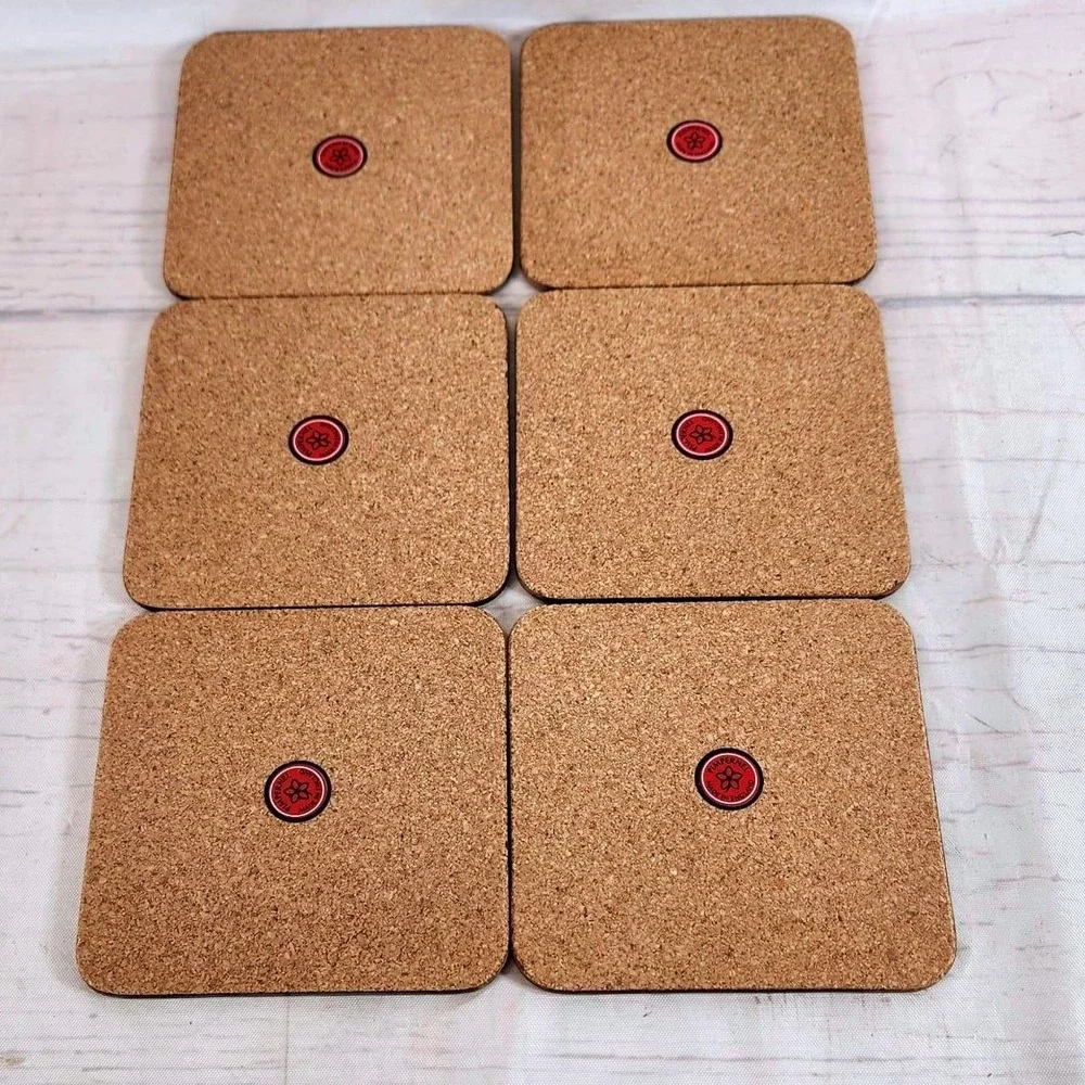 Pimpernel Coasters Birdhouse Floral Cork Backed Set‎ of 6 England 4in